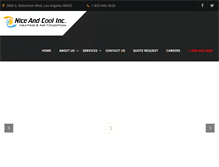 Tablet Screenshot of niceandcoolhvac.com